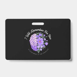 Badge Sensibilisation à la maladie d'Alzheimer Je me sou