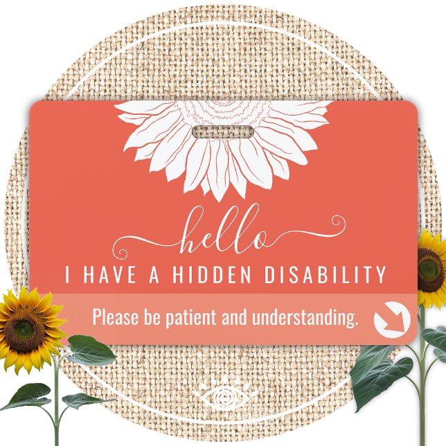 Badge sensibilisation au handicap invisible et contact d (Créateur téléchargé)