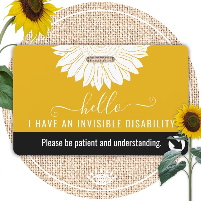 Badge sensibilisation au handicap invisible et urgence  (Créateur téléchargé)