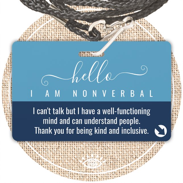 Badge sensibilisation non verbale et contact d'urgence (Créateur téléchargé)