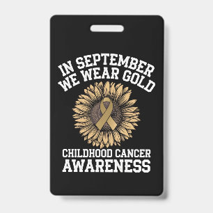 Badge Septembre Nous Portons l'Or Enfant Cancer Sensibil