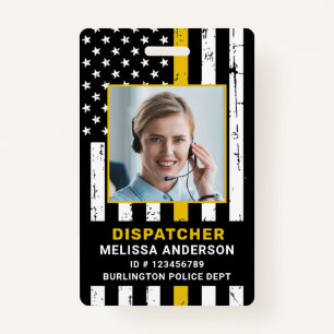 Badge Service de police photo personnalisée 911 ID du ré