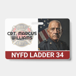 Badge Service d'incendie Membre principal