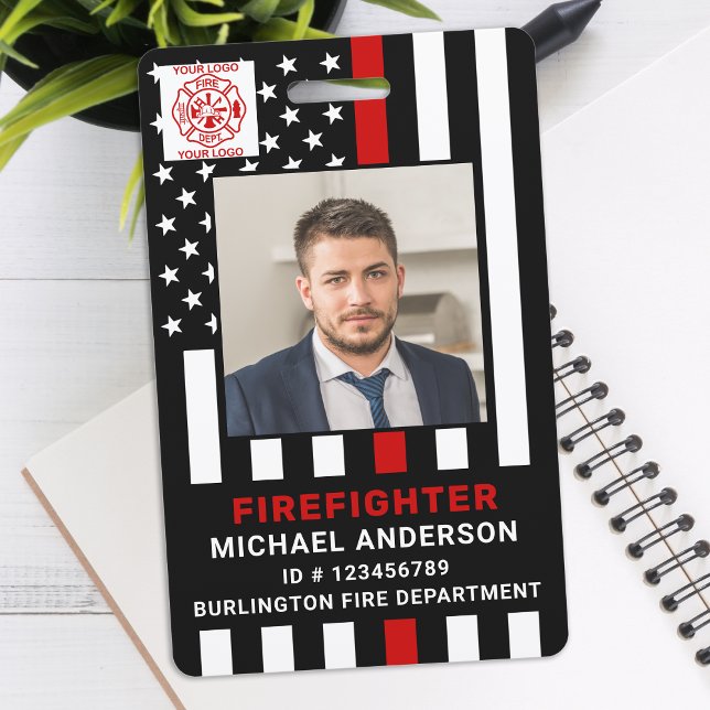 Badge Service d'incendie Photo personnalisée Identifiant (Créateur téléchargé)