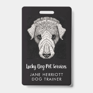 Badge Services aux animaux de compagnie de l'entraîneur