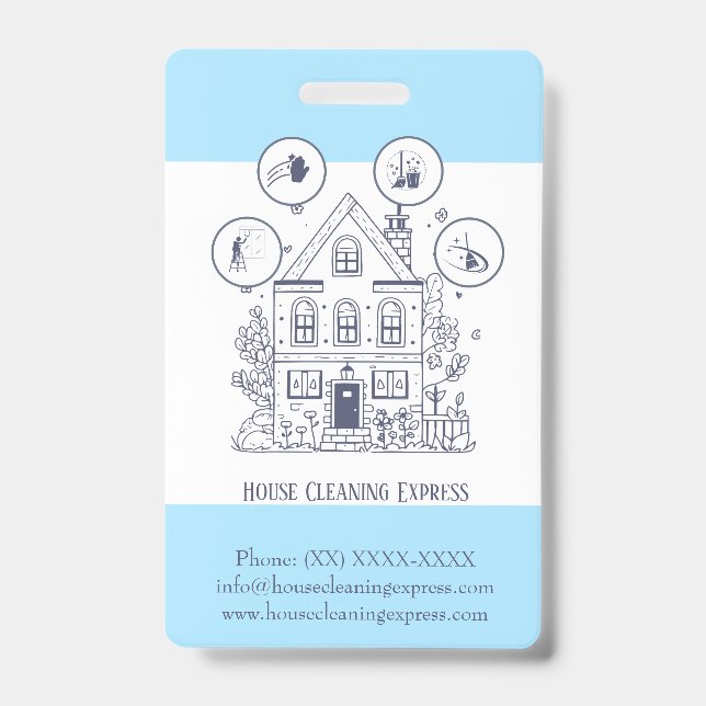 Badge Services de nettoyage de maison charmants (Avant)