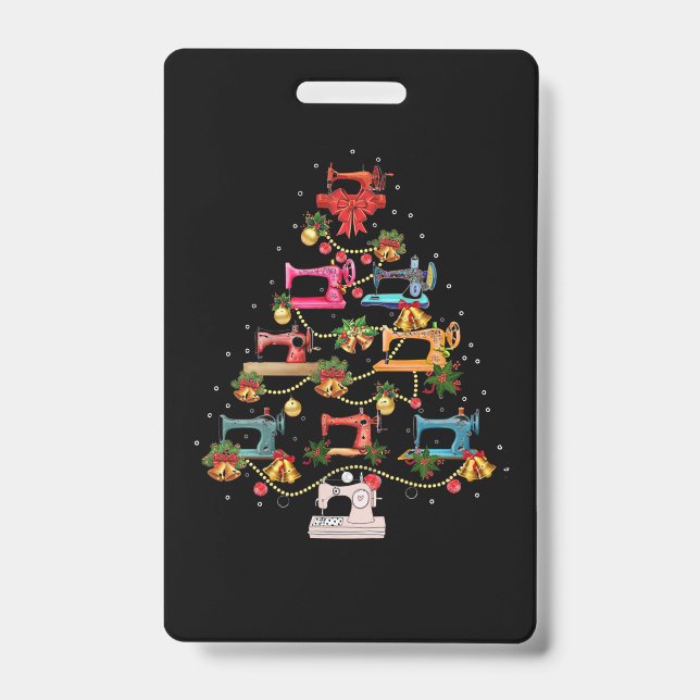 Badge Sewing Machine Christmas Tree (Face)