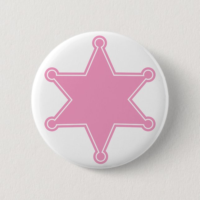 Badge Sheriff Rose - Concevez Votre Propre Bouton (Devant)