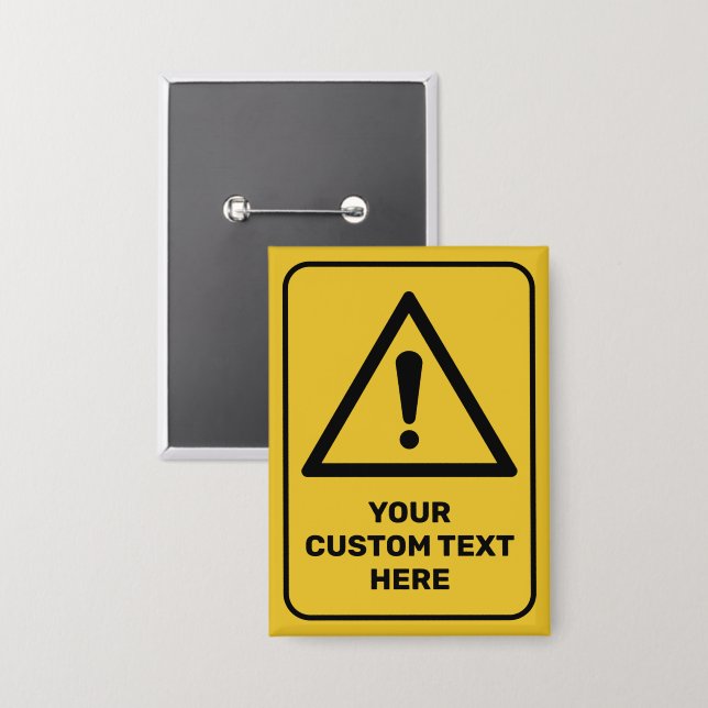 Badge Signal triangle d'avertissement générique (Recto/Verso)