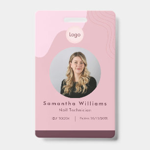 Badge Signature Posh Beauty Salon Carte d'identité de l'