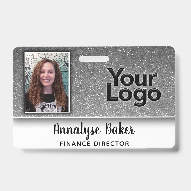 Badge Silver Parties scintillant Professionnel CNA Infir (Avant)