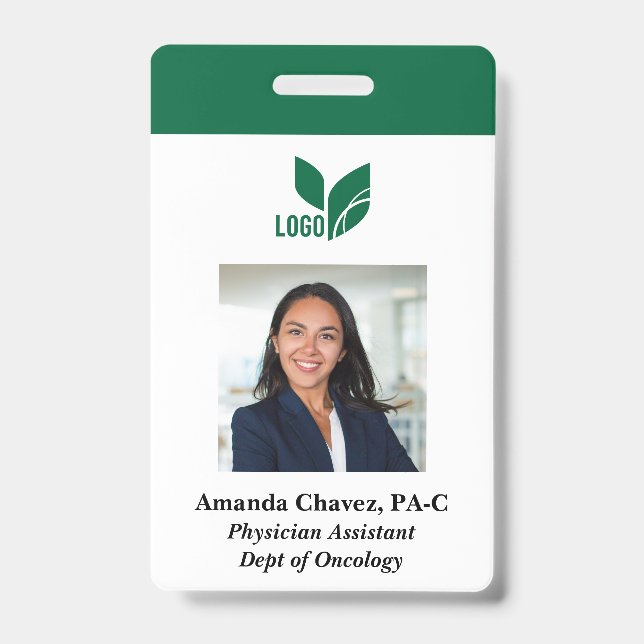 Badge Simple Business Photo Staff ID devient Carte d'ide (Avant)