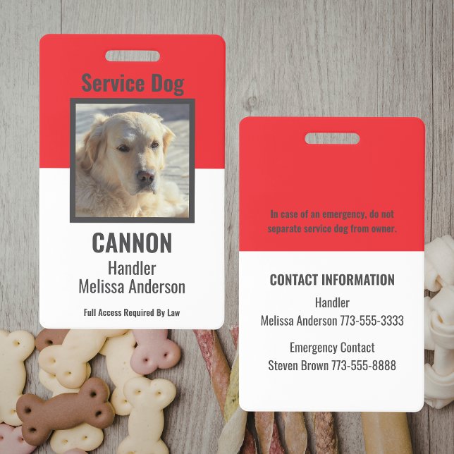 Badge Simple carte d'identité de chien d'assistance pers (Créateur téléchargé)