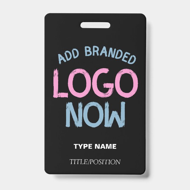 BADGE SIMPLE CONTEMPORAIN NETTOYÉ NOIR CLIENT À LA MODE (Avant)