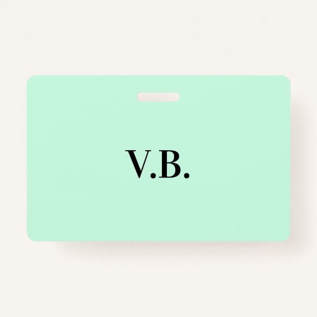 Badge Simple couleur solide ajouter le nom du texte mono (Devant)