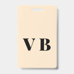 Badge simple couleur unie personnalisée pastel personnal