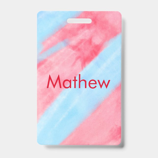 Badge simple initial letter mongram add your name red b (Avant)
