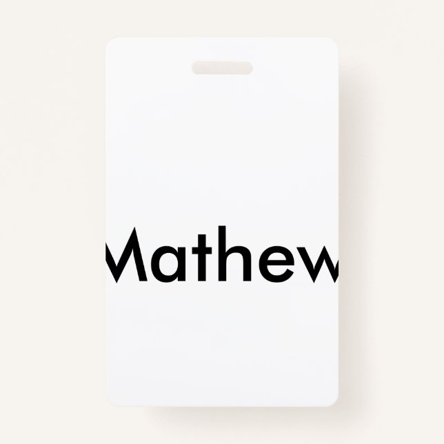 Badge simple lettre initiale monogramme ajouter votre no (Devant)