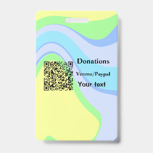 Badge Simple minimal ajouter code-barres donations venmo