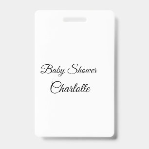 Badge SIMPLE MINIMAL.CUTIE AJOUTEZ NOM BÉBÉ Baby shower
