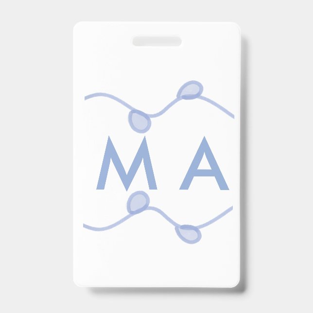 Badge Simple monogramme ajoutez votre lettre de nom feui (Avant)