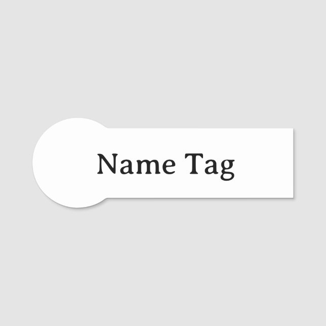 Badge Simple Professionnel de forme 3,75" x 1,25" (Devant)