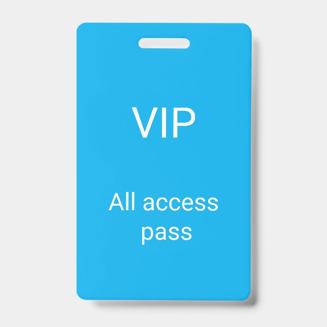 Badge simple vip all access pass concert name occassion (Avant)