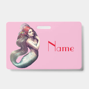 Badge Sirène rousse Beauté Thunder_Cove