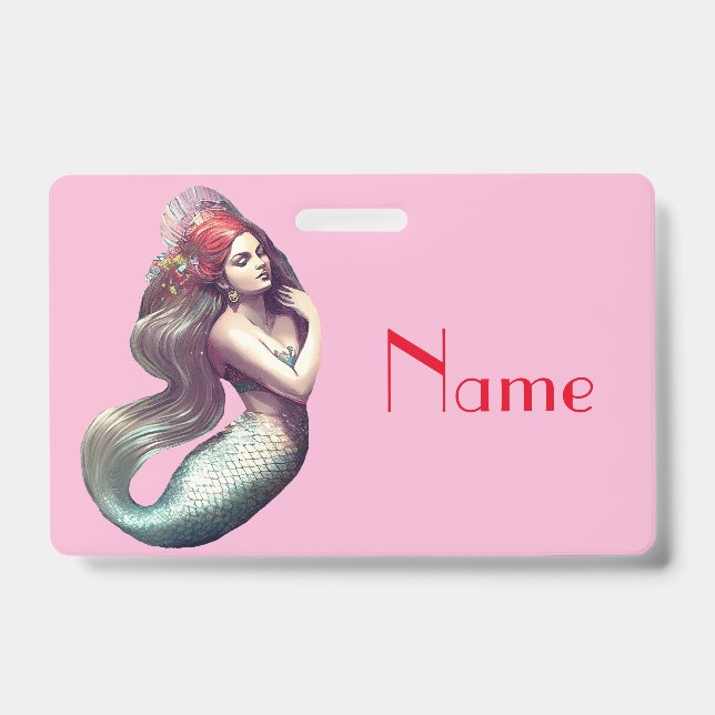 Badge Sirène rousse Beauté Thunder_Cove (Avant)