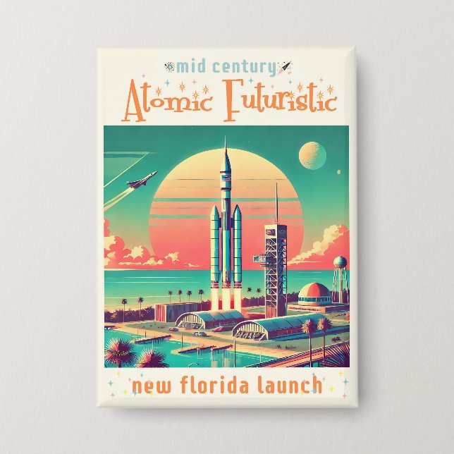 Badge Site de lancement futuriste atomique de la Nouvell (Recto)