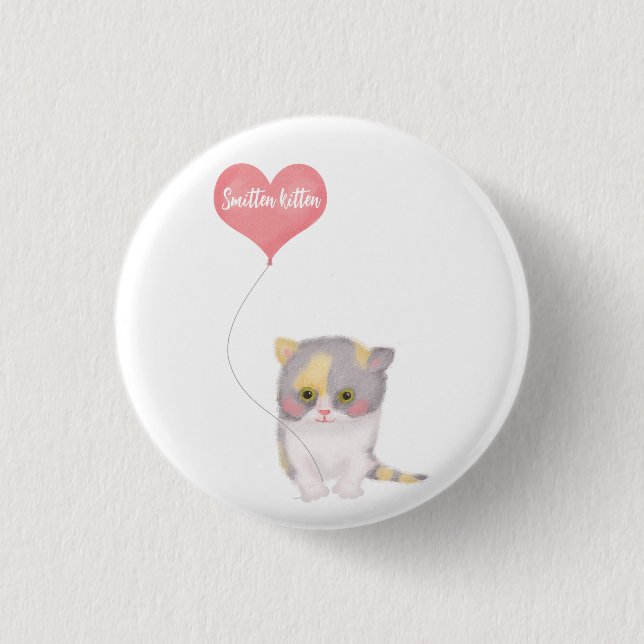Badge Smitten Kitten Valentine's Day (Devant)