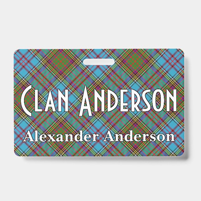 Badge Snappy Clan Anderson Tartan (Avant)