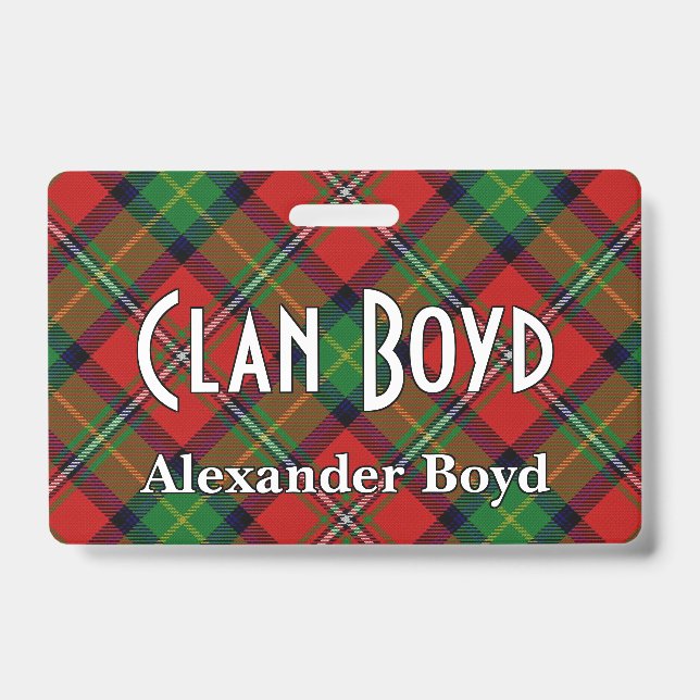 Badge Snappy Clan Boyd Tartan (Avant)