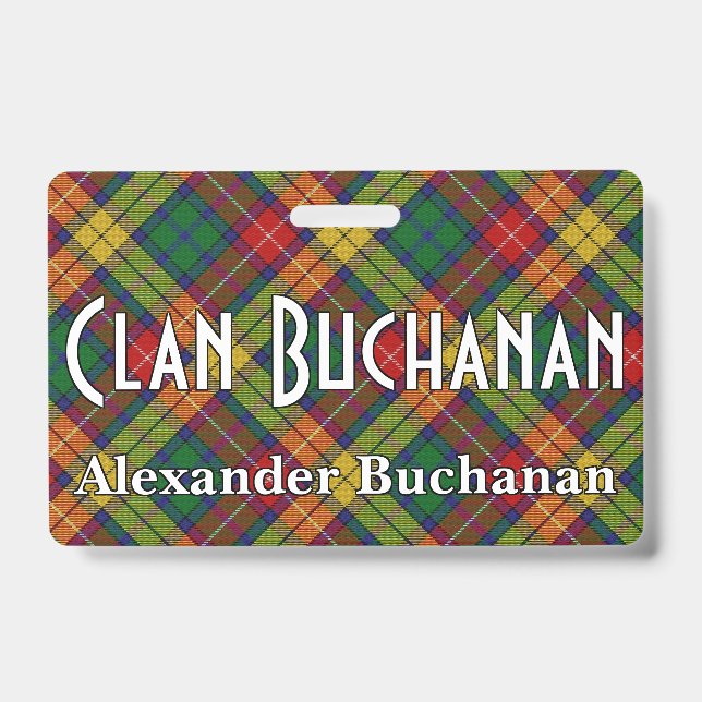 Badge Snappy Clan Buchanan Tartan (Avant)