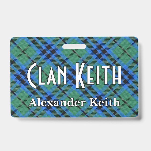 Badge Snappy Clan Keith Tartan (Avant)