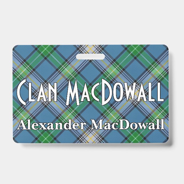 Badge Snappy Clan MacDowall Tartan (Avant)