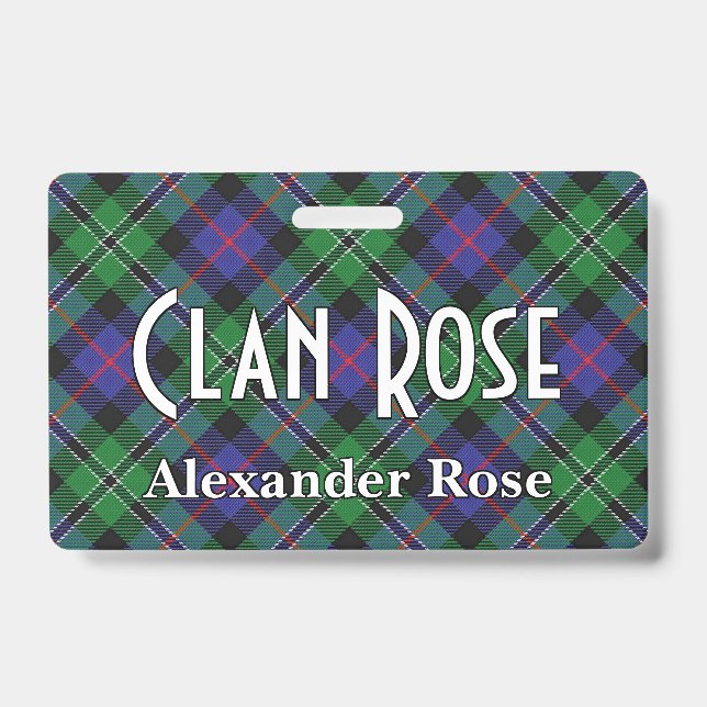 Badge Snappy Clan Rose Tartan (Avant)