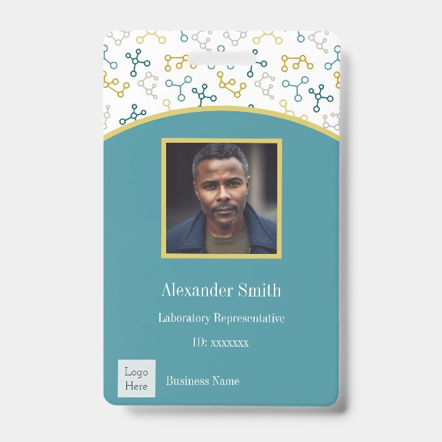 Badge Société des sciences modernes - photo de l'employé (Avant)