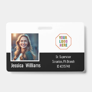 Badge Société d'ID photo d'employé personnalisé