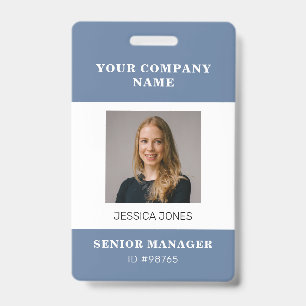 Badge Société Entreprise Moderne Photo Nom Logo Employé