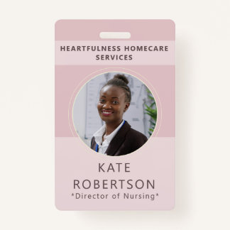 Badge Soft Pink Healthcare Worker
