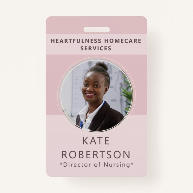 Badge Soft Pink Healthcare Worker (Devant)