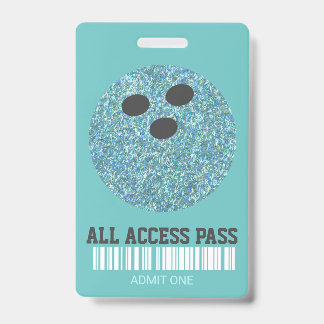 Badge Soirée de bowling, Pass VIP, Invitation, fille de