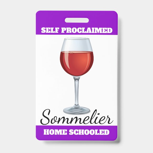 Badge Sommelier auto-proclamé (Avant)