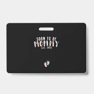 Badge Soon To Be Gigi Est 2022 Floral New Grandma Mother