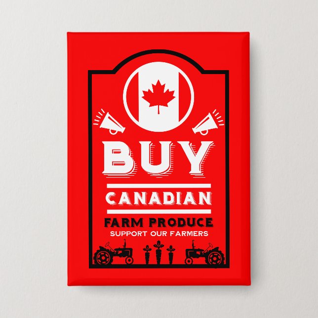 Badge Soutenez les agriculteurs canadiens (Recto)