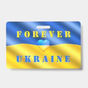 Badge Soutien Ukraine Drapeau Ukrainien - Liberté
