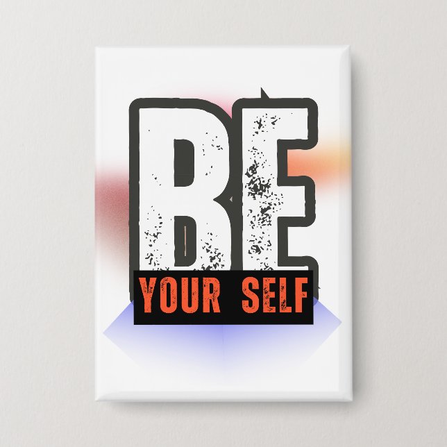 Badge SOYEZ VOUS-MÊME – Typographie Motivationnelle Gras (Recto)