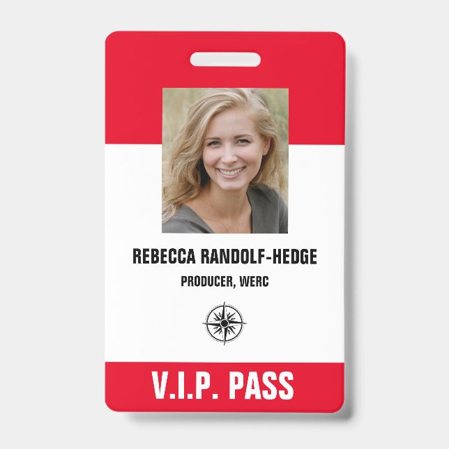 Badge SPÉCIAL EVENT V.I.P. PASS - Photo I.D. (Avant)