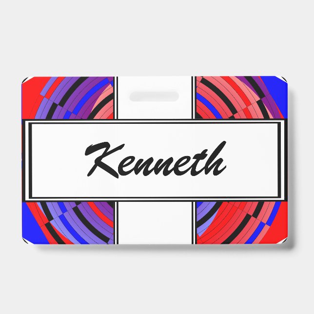 Badge Spiral Compteur Rouge & Bleu par Kenneth Yoncich (Avant)